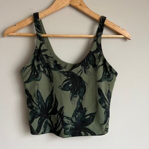 Lululemon Green Align Tank - Botanical Bloom Green Twill Multi print - Size 6
